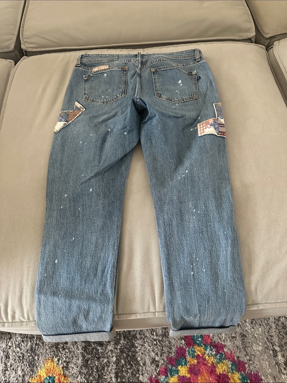 Patchwork paint splatter Pilcro jeans 29 - Picture 2 of 8